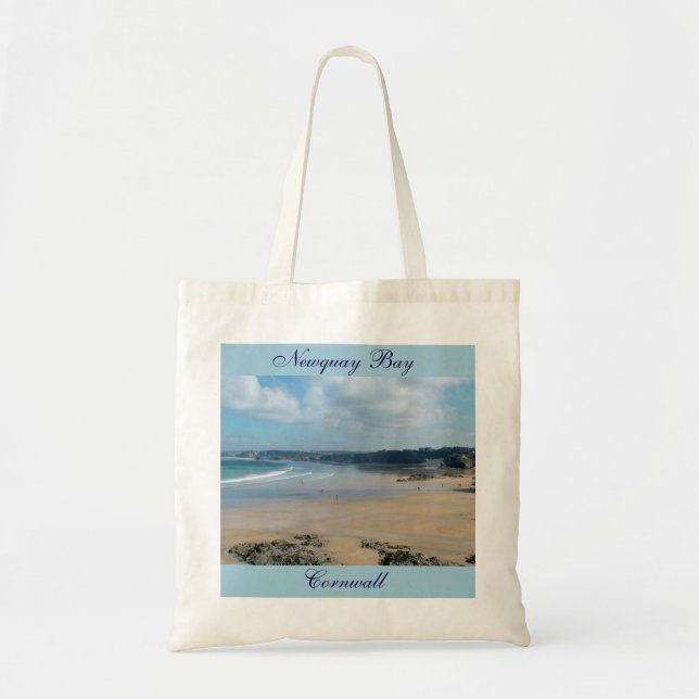 Newquay Bay Beaches Cornwall England Tote Bag (Front)