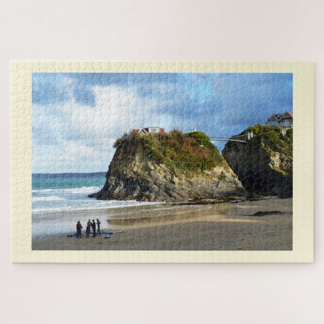 Newquay beach in Cornwall Jigsaw Puzzle (Horizontal)