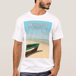 Newquay England Vintage seaside travel poster T-Shirt