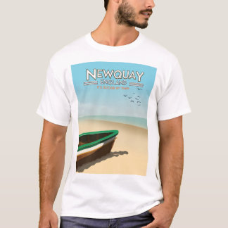Newquay England Vintage seaside travel poster T-Shirt