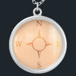 news east west north south compass silver plated necklace<br><div class="desc">news east west north south compass Size: Large Keep your favourite image, design, or words of inspiration close your heart with this beautiful round custom sterling silver plated necklace. Complete with a 18" sterling silver-plated chain (2" extender) and lobster claw clasp, this necklace is finished with a UV resistant and...</div>