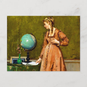 News from abroad by Alfred Stevens Postcard