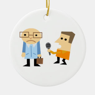 News Interview Ceramic Tree Decoration