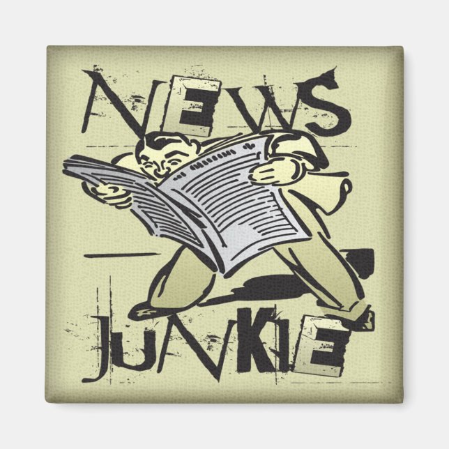News Junkie Magnet (Front)