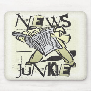 News Junkie Mouse Mat