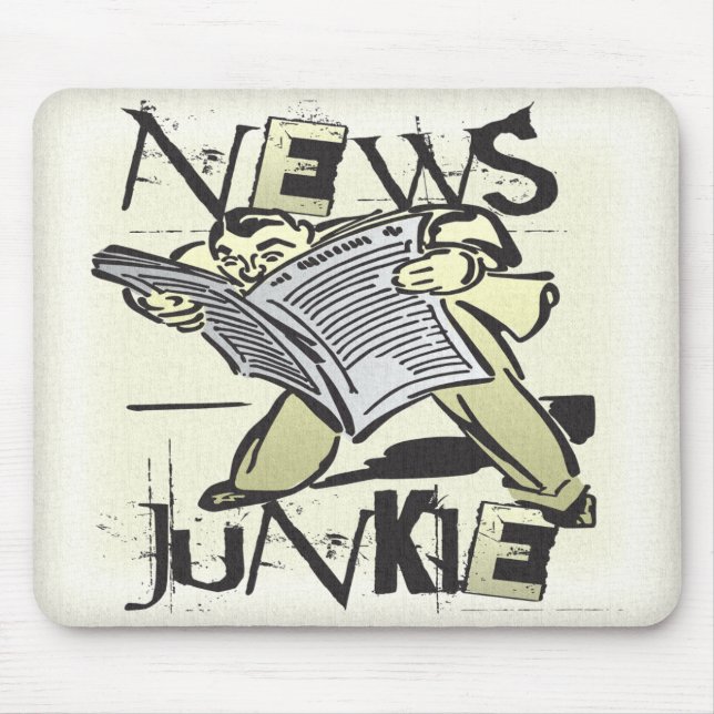 News Junkie Mouse Mat (Front)