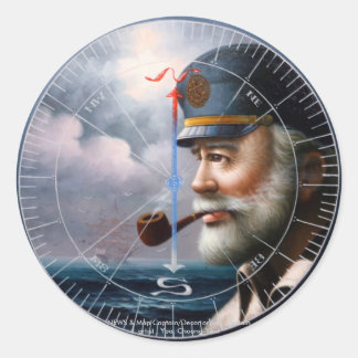 NEWS & Map Captain/Decor or Sea Captain Classic Round Sticker