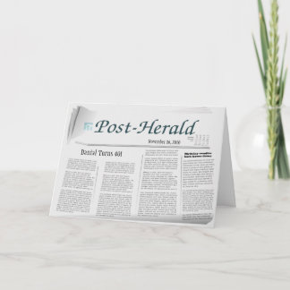News Paper Birthday Card