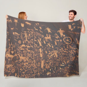 News Paper Rock Canyonlands National Park, Utah Fleece Blanket