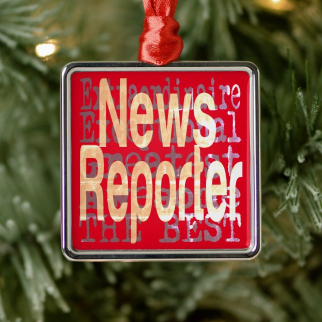 News Reporter Extraordinaire Metal Tree Decoration (Tree)