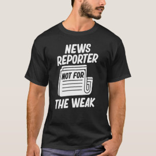 News Reporter Microphone Camera Interviews 2 T-Shirt