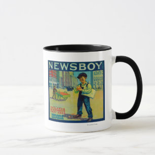 Newsboy Orange LabelRedlands, CA Mug