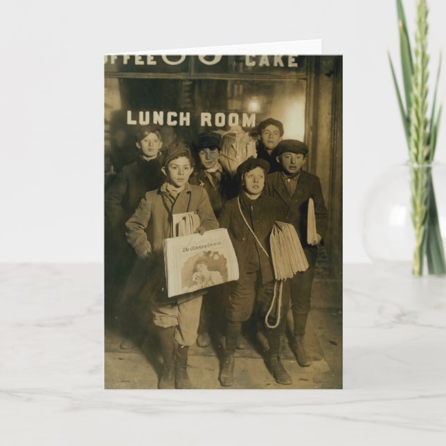 NEWSBOYS in New York Turn of Century Card (Front)