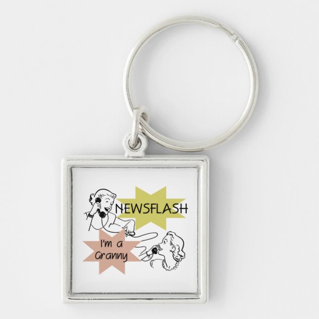 Newsflash I'm a Granny T-shirts and Gifts Key Ring (Front)