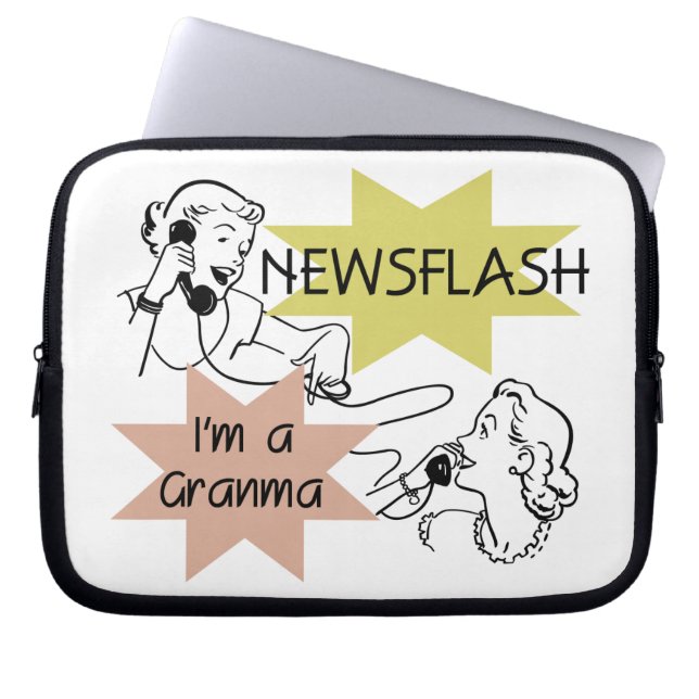 newsflashgranma laptop sleeve (Front)