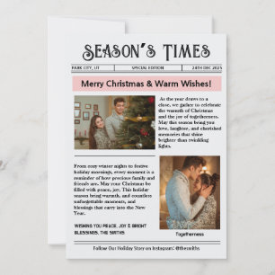 Newsletter Arch Photo Collage Christmas Holiday Card