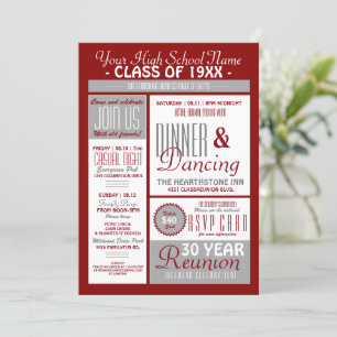 Newsletter Style High School Reunion Invitation
