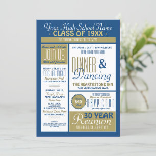 Newsletter Style High School Reunion Invitation