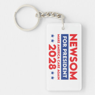 Newsom For President 2028 Keychain