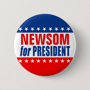 "NEWSOM for PRESIDENT" Button