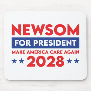 Newsom For President Make America Care Again 2028 Mouse Mat
