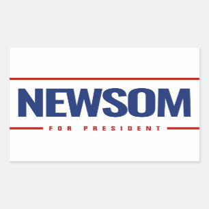 Newsom for President Rectangular Sticker