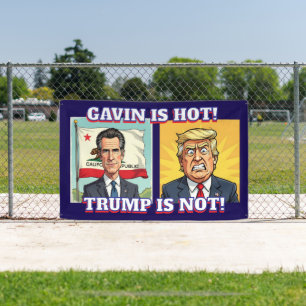 Newsom is Hot, Trump is Not   Funny Political Banner