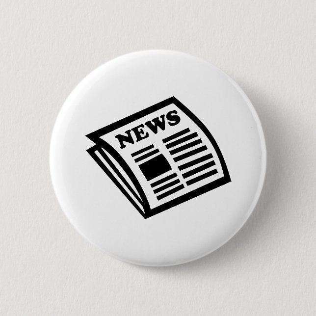 Newspaper 6 Cm Round Badge (Front)
