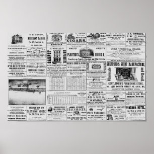Newspaper antique poster
