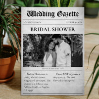 Newspaper Article Wedding Bridal Shower