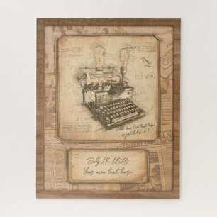 Newspaper Author / Columnist. Vintage Art. Gift Jigsaw Puzzle