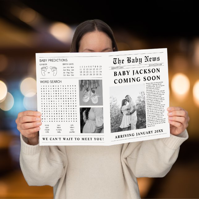 Newspaper Baby Coming Soon Pregnancy Announcement (Newspaper Baby Coming Soon Pregnancy Announcement)