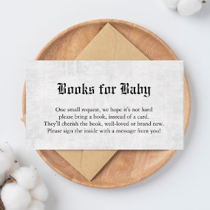 Newspaper Baby Shower Books for Baby Enclosure Car Card