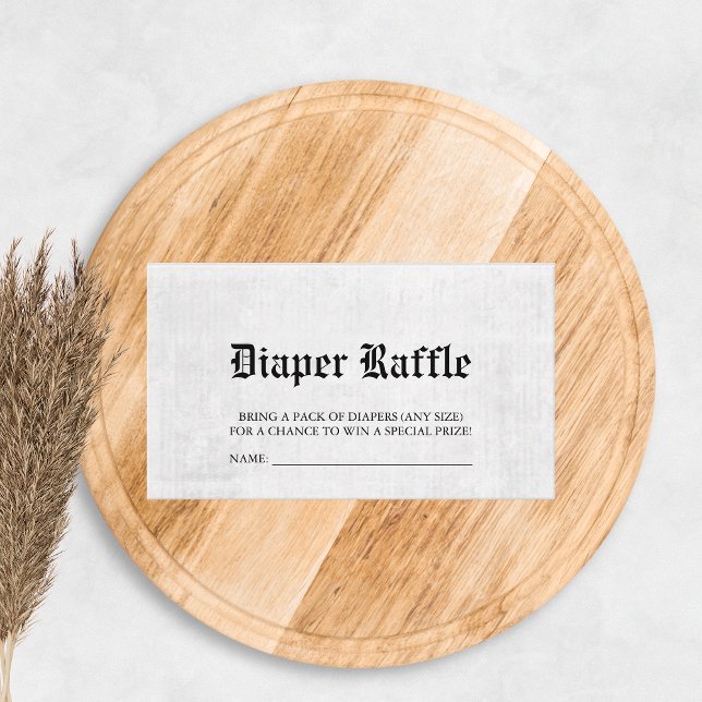 Newspaper Baby Shower Diaper Raffle Enclosure Card (Creator Uploaded)