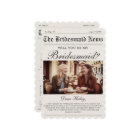 Newspaper Bridesmaid Proposal Card