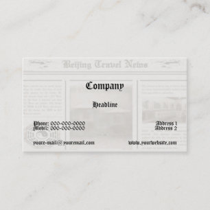 Newspaper Business Card