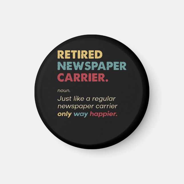 Newspaper Carrier - Retired Retro Definition Desig Magnet (Front)