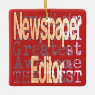 Newspaper Editor Extraordinaire Ceramic Ornament