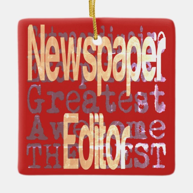 Newspaper Editor Extraordinaire Ceramic Ornament (Front)