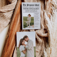 Newspaper Engagement Announcement Save the Date