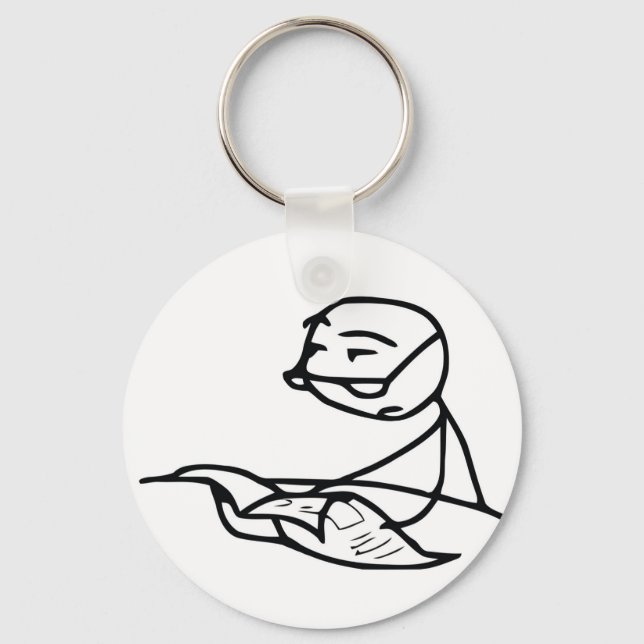 Newspaper Guy Key Ring (Front)