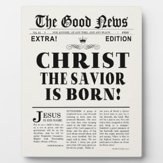 Newspaper Headline Christmas Plaque