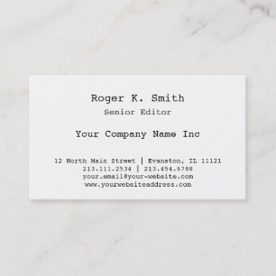 Newspaper Journalist or Magazine Editor's Retro Business Card