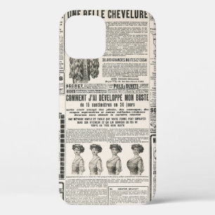 Newspaper page with antique advertisement iPhone 12 case