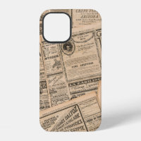 Newspaper pages with antique advertising. Vintage