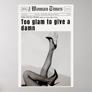 Newspaper Poster, retro Trendy Wall Art
