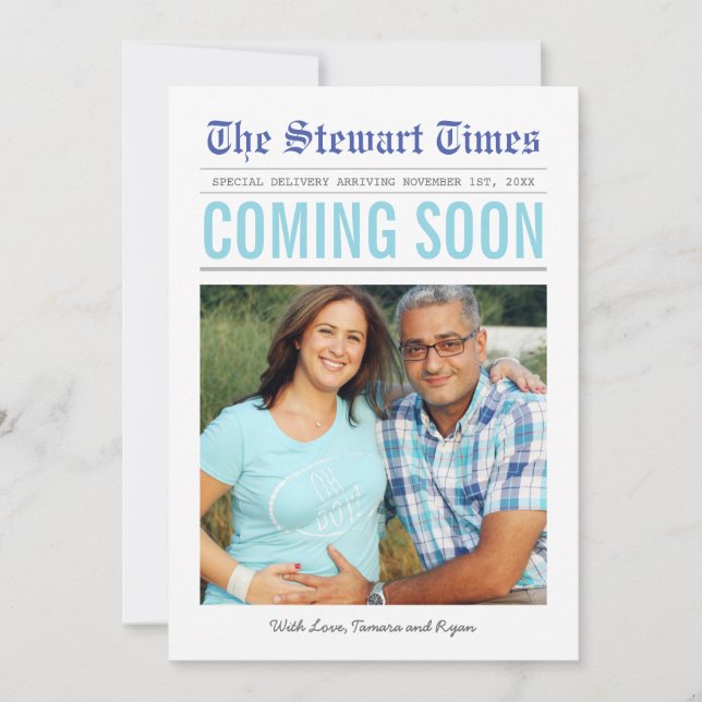 Newspaper | Pregnancy Announcement (Front)