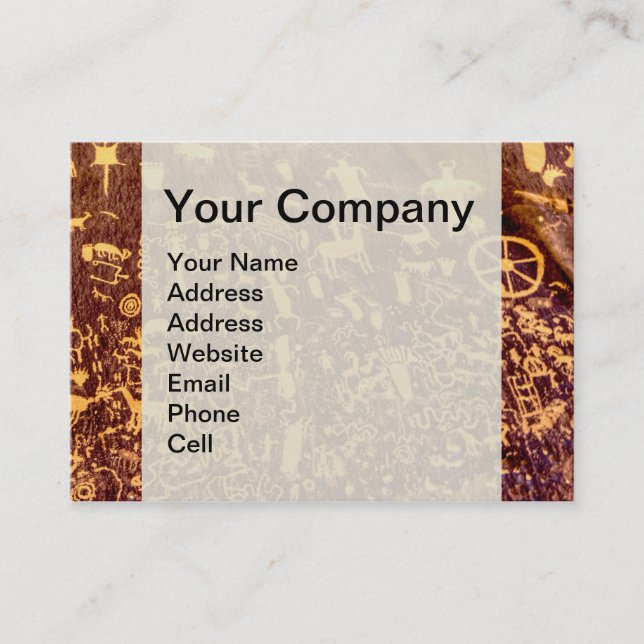 Newspaper Rock American Indian Utah Business Card (Front)