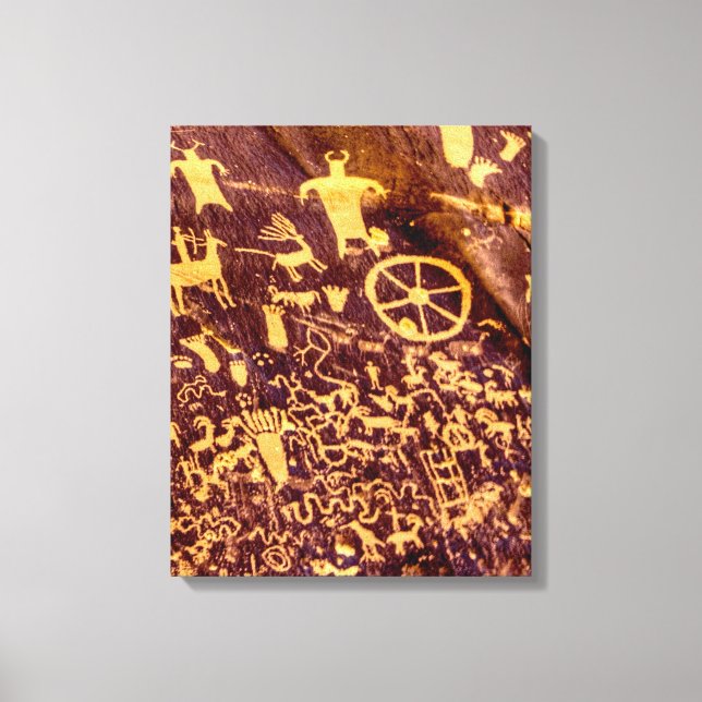 Newspaper Rock American Indian Utah Canvas Print (Front)