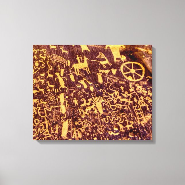 Newspaper Rock American Indian Utah Canvas Print (Front)